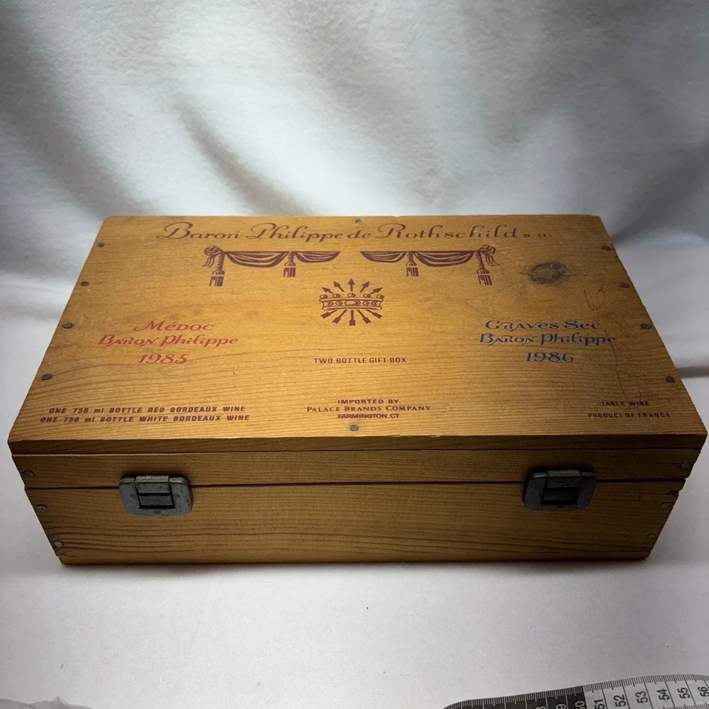 Baron Philippe de Rothschild Wooden Wine Box -‎ Collectible